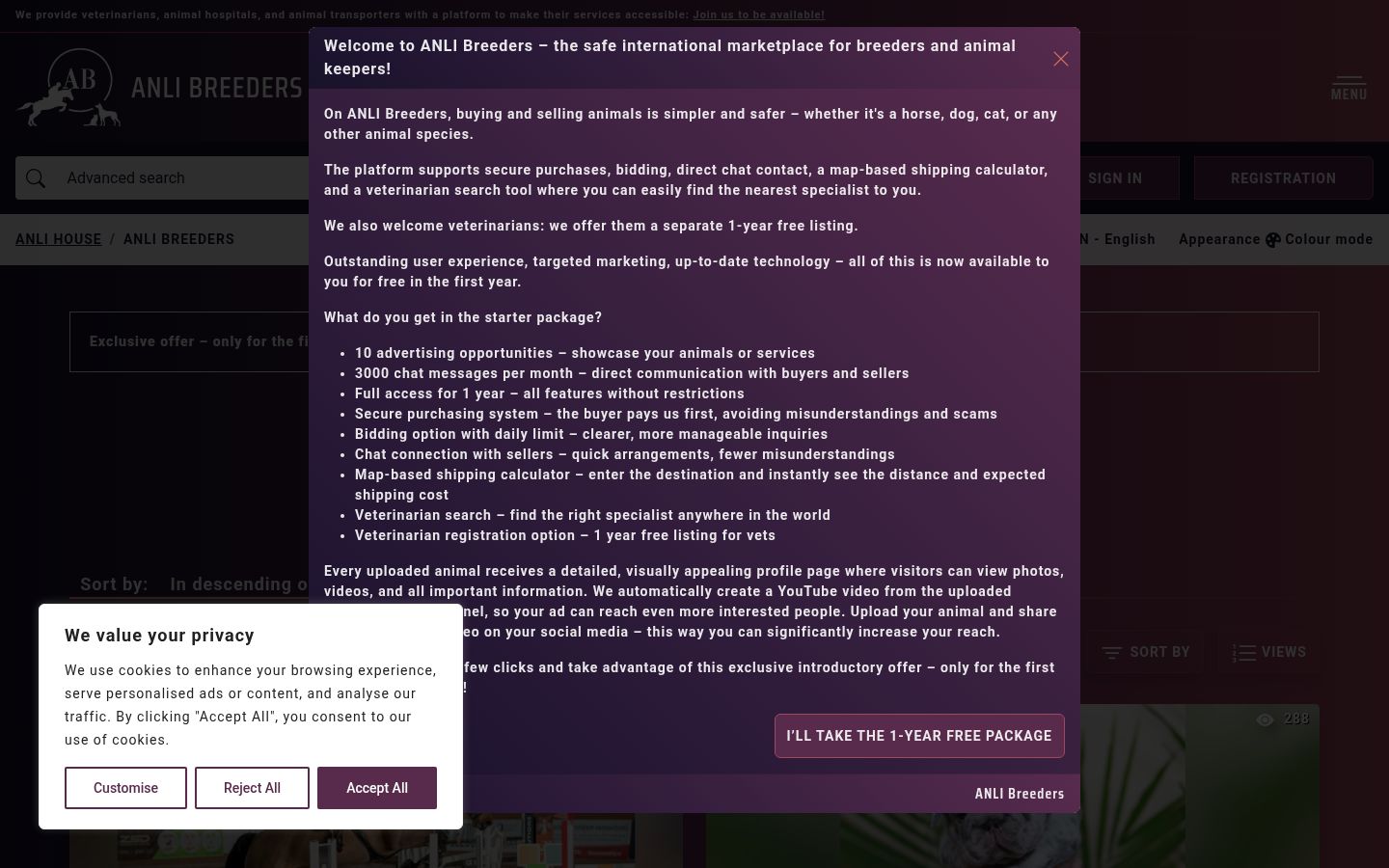 Screenshot tal-banner tal-kunsens muri qabel kwalunkwe interazzjoni