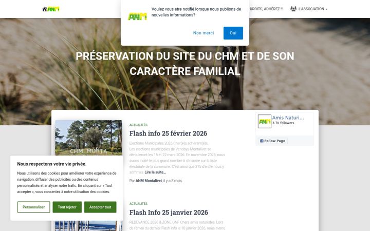 Skærmbillede af anm-montalivet.fr