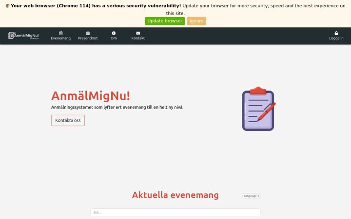 Screenshot of anmalmig.nu