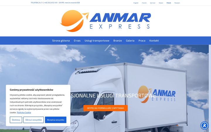 Screenshot of anmarexpress.pl