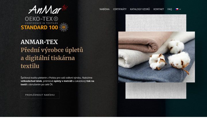 Screenshot of anmartex.cz