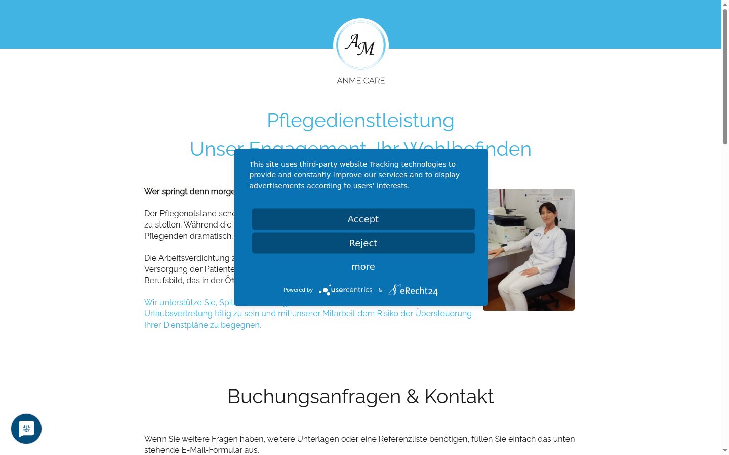 Screenshot tal-banner tal-kunsens muri qabel kwalunkwe interazzjoni
