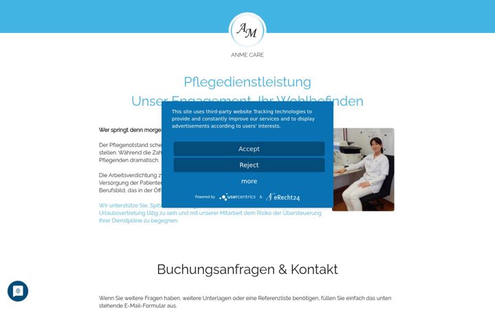 Screenshot of anme-care.de