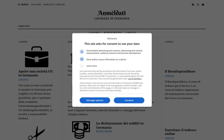 Kuvakaappaus sivustosta anmeldati.com