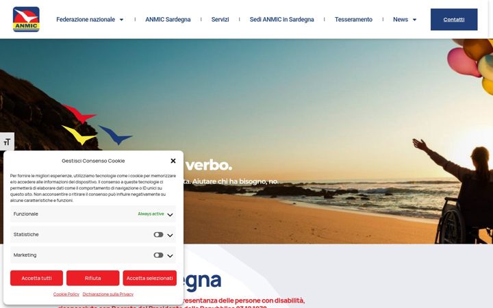 Kuvakaappaus sivustosta anmicsardegna.com