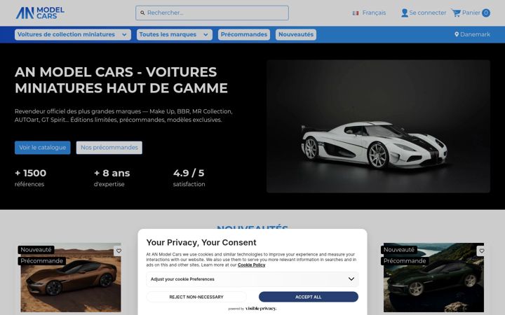 Screenshot of anmodelcars.com