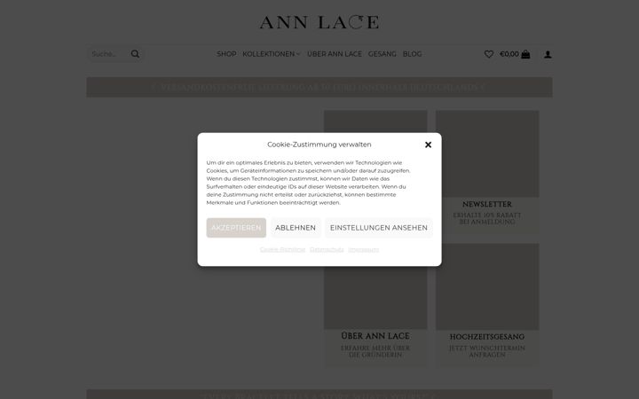 Screenshot of ann-lace.de