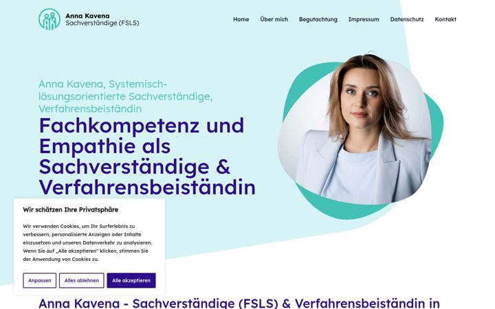 Screenshot of anna-kavena.de