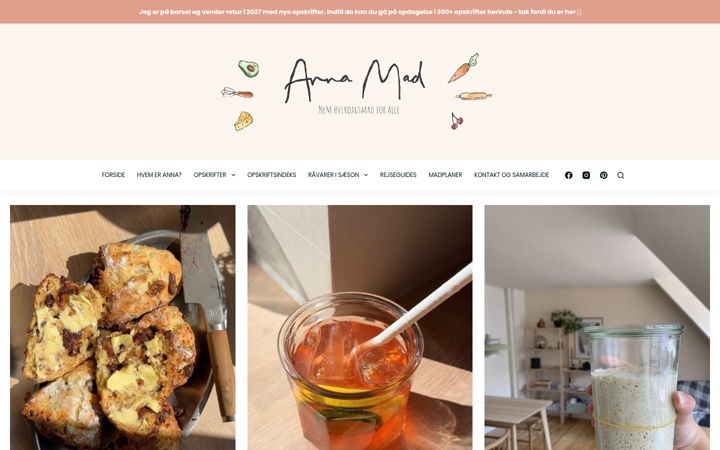 Screenshot of anna-mad.dk