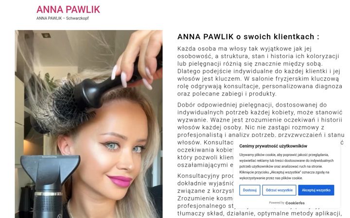 Screenshot of anna-pawlik.pl