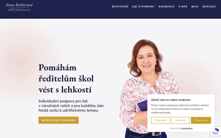 Screenshot of anna-richterova.cz