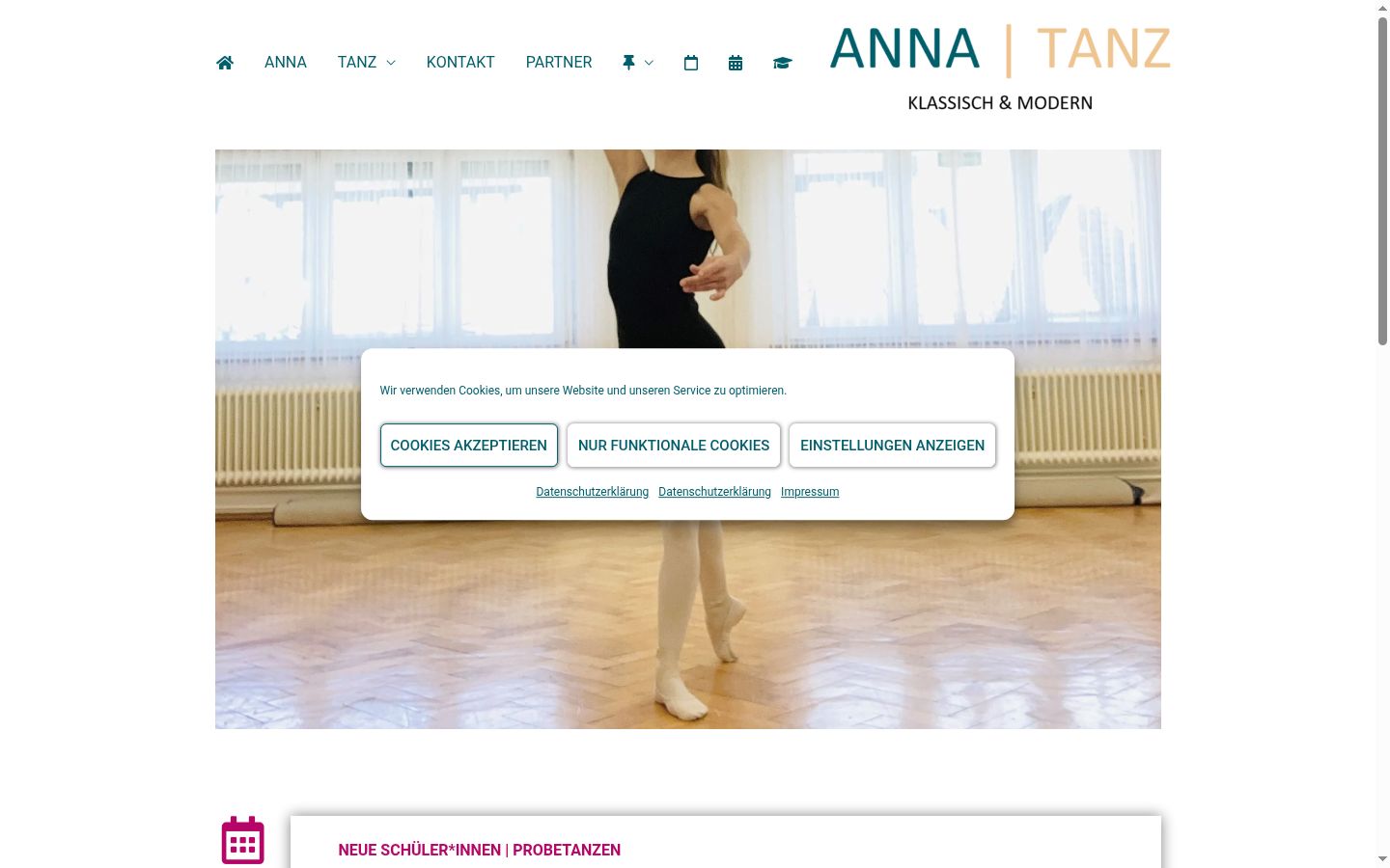 Screenshot van de toestemmingsbanner zoals getoond vóór enige interactie