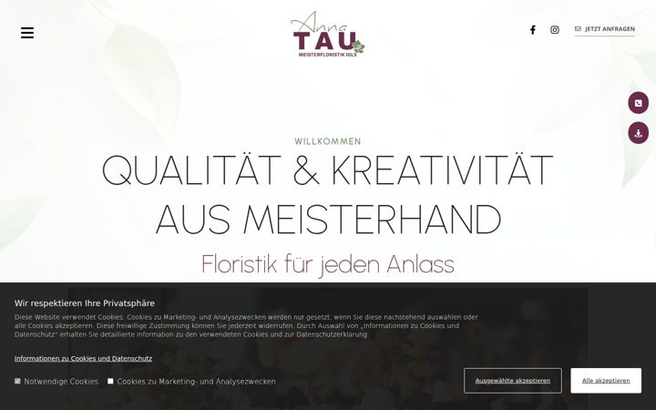 Screenshot of anna-tau.at