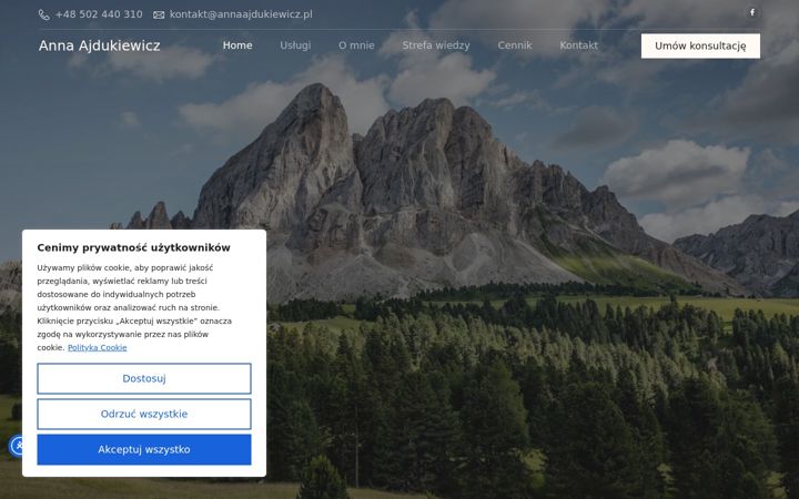 Screenshot of annaajdukiewicz.pl