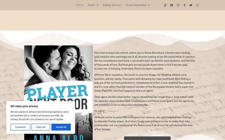 Screenshot of annaalbo.com