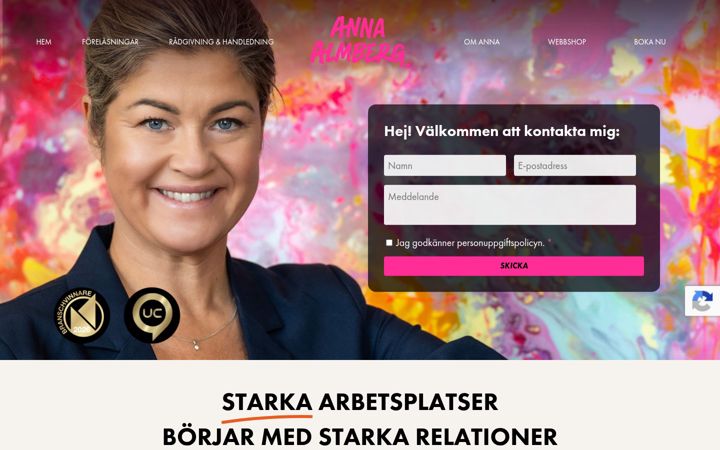 Zrzut ekranu annaalmberg.se