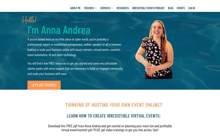Screenshot of annaandrea.com