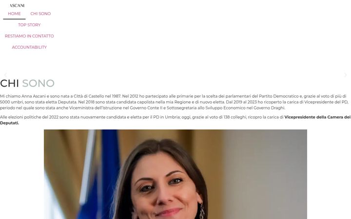 Screenshot of annaascani.it