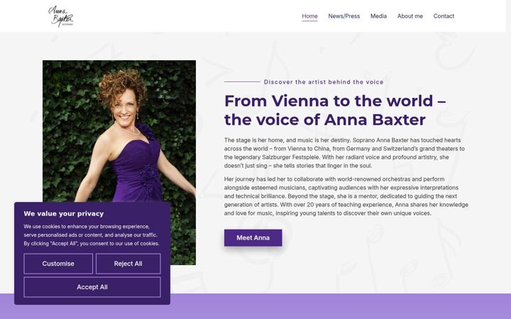 Screenshot of annabaxter.com