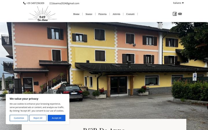 Képernyőkép: annabedbreakfast.it