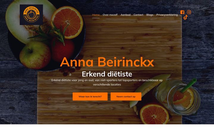 Captură de ecran a annabeirinckxnutrition.be