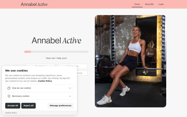 Screenshot of annabelactivecoaching.com