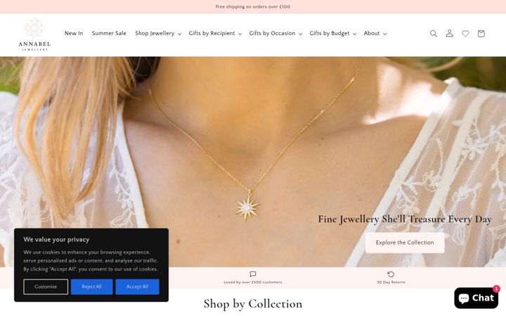 Screenshot of annabeljewellery.com