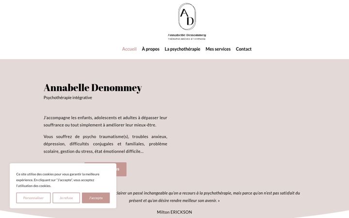 Screenshot of annabelledenommey.fr
