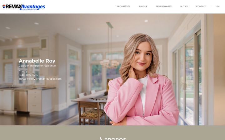 Screenshot of annabelleroy.ca