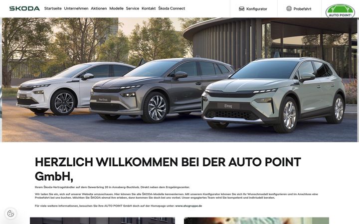 Screenshot of annaberg.skoda-auto.de