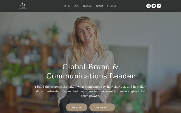 Screenshot of annabertoldini.com
