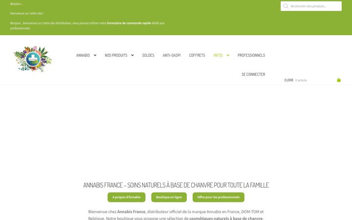 Skærmbillede af annabis-france.com