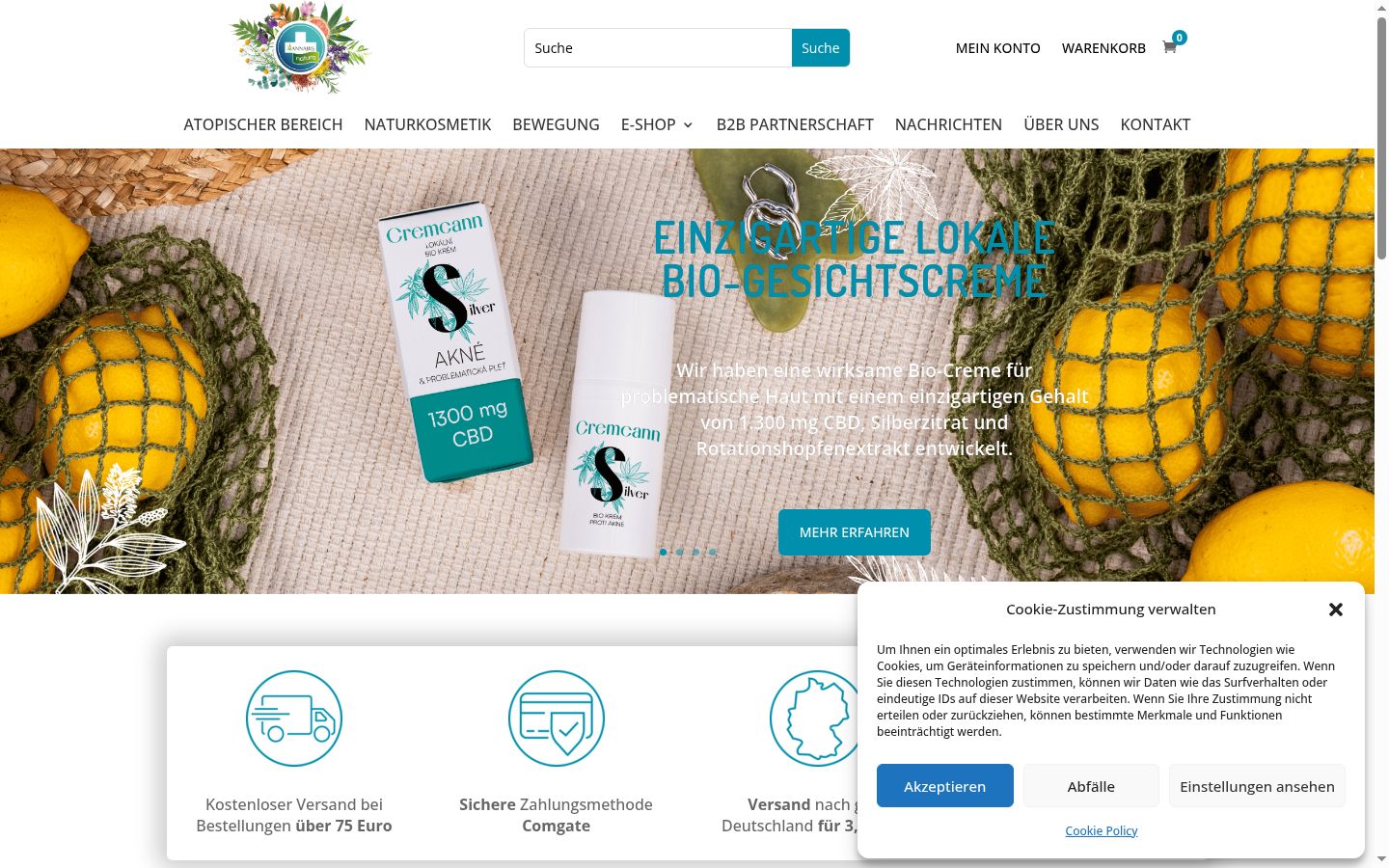 Sutikimo reklamjuostės, rodytos prieš bet kokią sąveiką, ekrano kopija