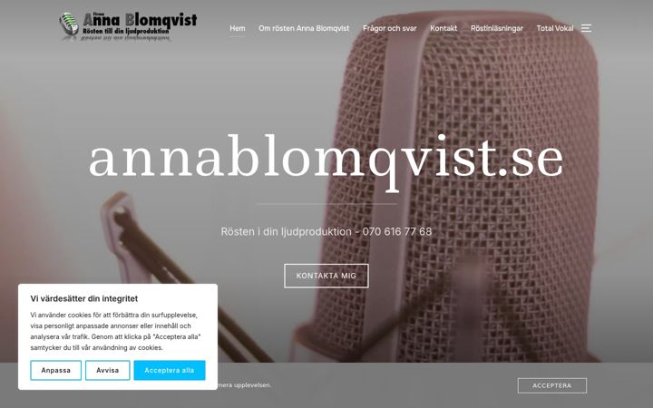 Zrzut ekranu annablomqvist.se