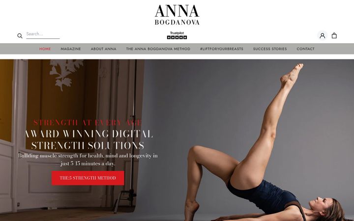 Screenshot van annabogdanova.com