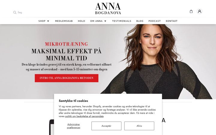 Ekraanipilt saidist annabogdanova.dk