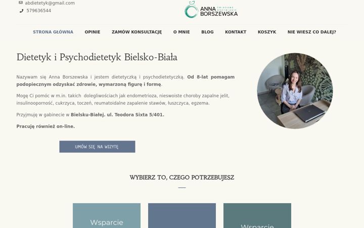Screenshot di annaborszewska.pl
