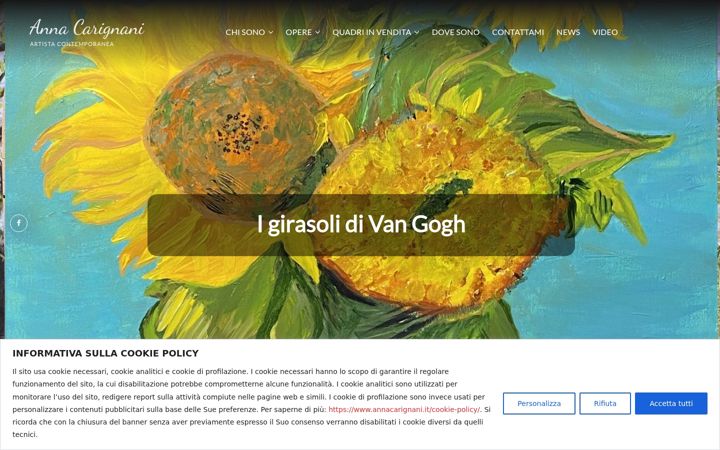 Screenshot of annacarignani.it