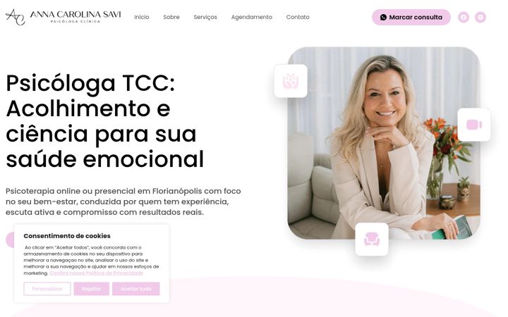Screenshot of annacarolinasavi.com.br
