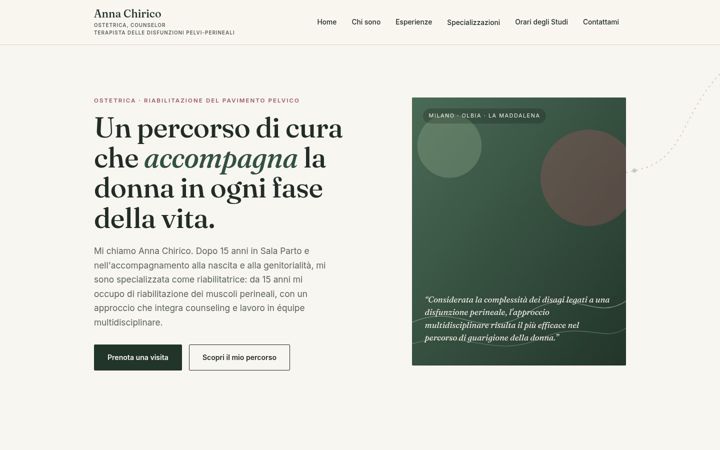 Screenshot of annachirico.it