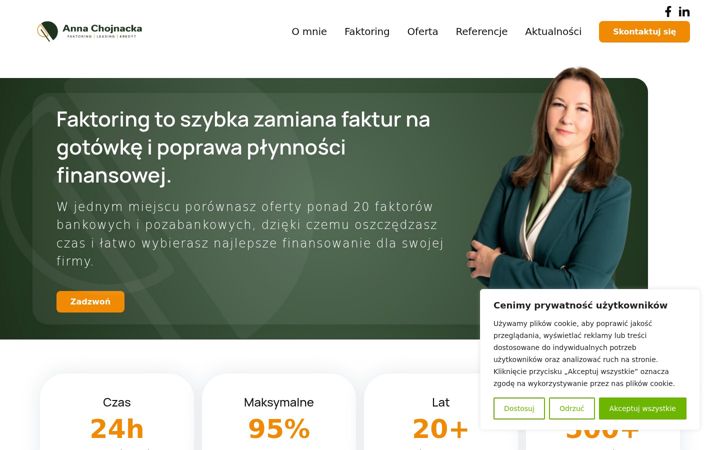 Screenshot of annachojnacka.pl