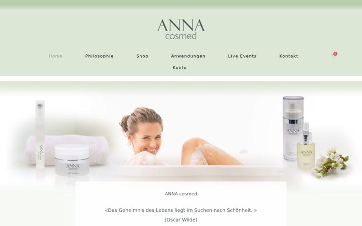 Screenshot of annacosmed.com