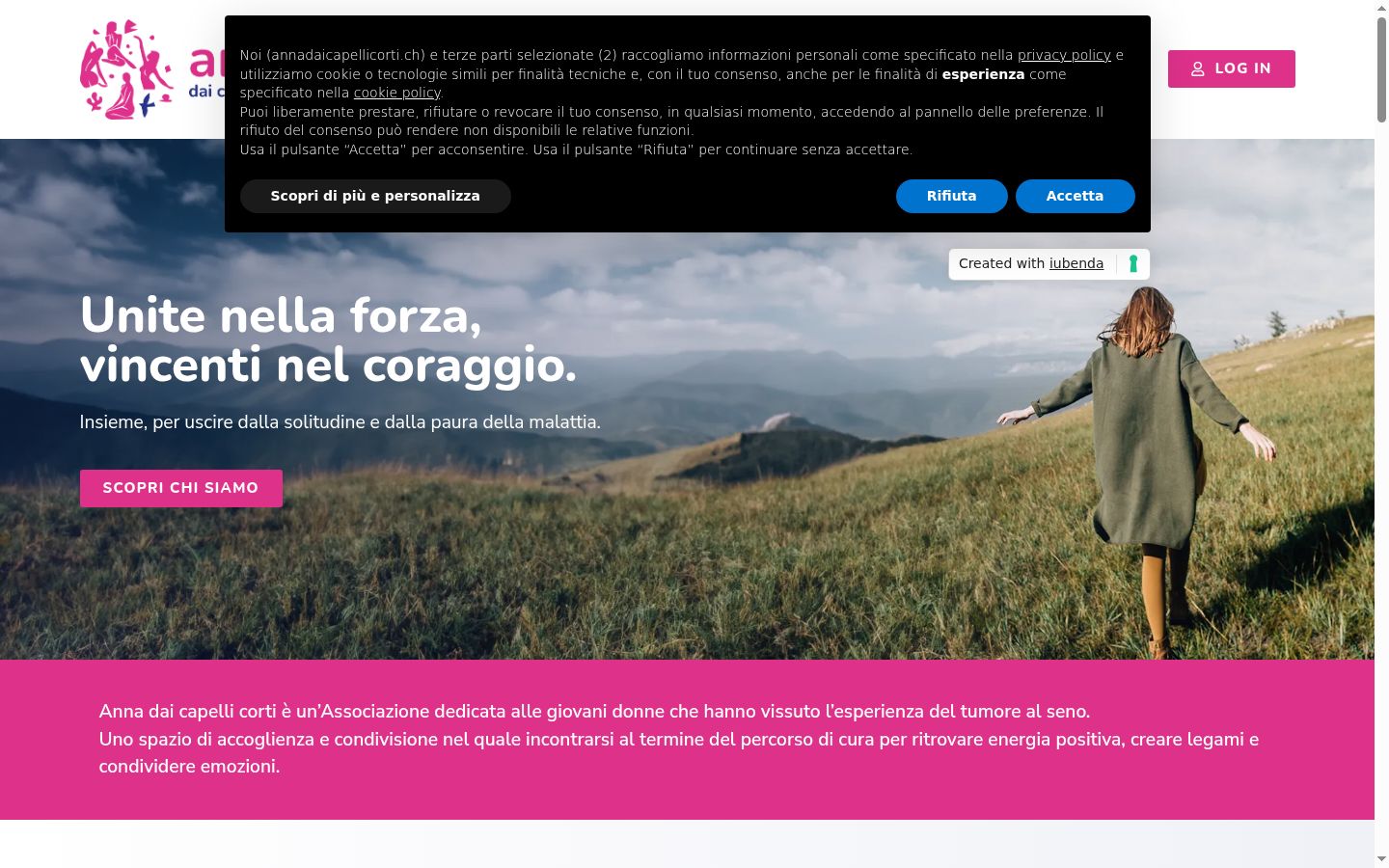 Sutikimo reklamjuostės, rodytos prieš bet kokią sąveiką, ekrano kopija