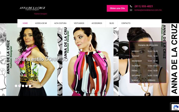 Screenshot of annadelacruz.com.mx