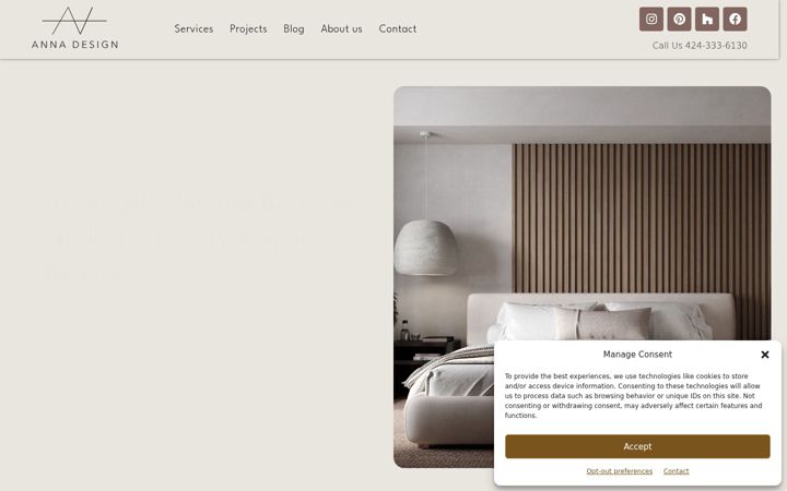 Screenshot of annadesignla.com