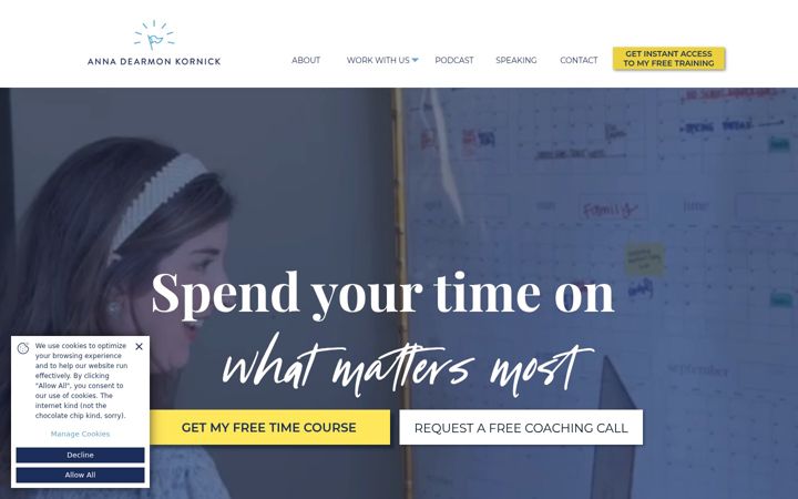 Screenshot of annadkornick.com