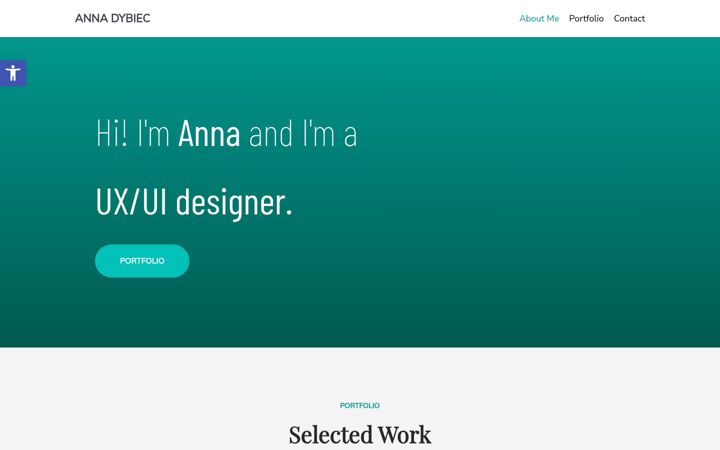 Screenshot of annadybiec.pl