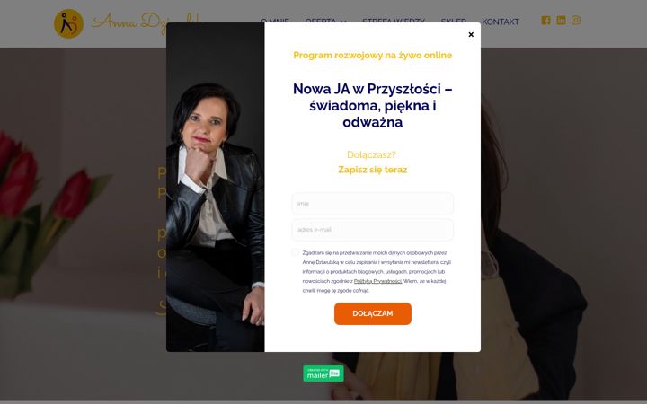 Zrzut ekranu annadziwulska.pl