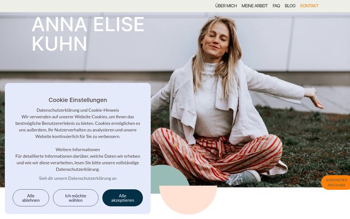 Screenshot of annaelisekuhn.com