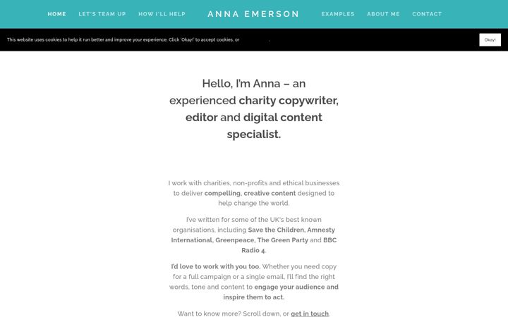 Screenshot of annaemerson.co.uk